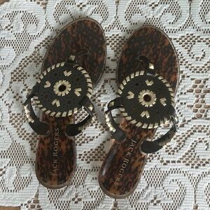 Jack Rogers tortoise shell jelly sandal
